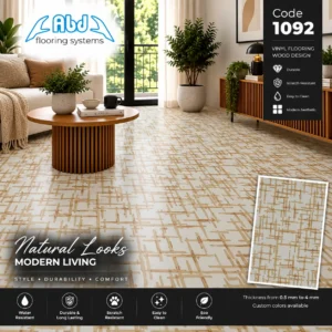 أرضيات فينيل أوف وايت بخطوط بيج كود 1092