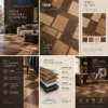 أرضيات فينيل باركيه بتصميم خشبي هندسي – كود 1059